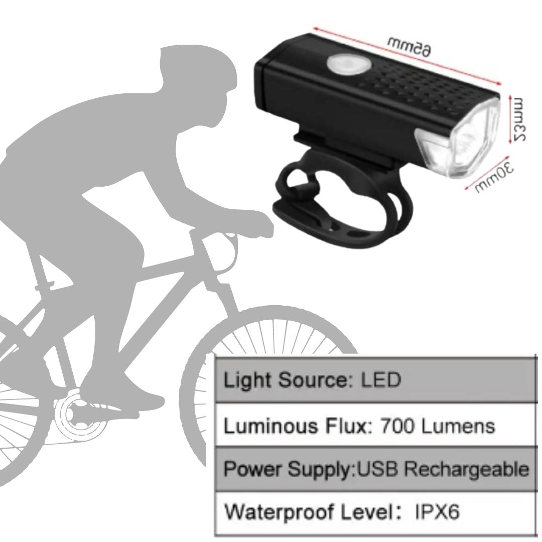 ULTRABRIGHT LUZ PARA BICICLETA RECARGABLE 🚴‍♂️💡